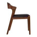 Juego de mesa de comedor extensible Rasmus de 5 piezas con sillas auxiliares, castaño - Boraam