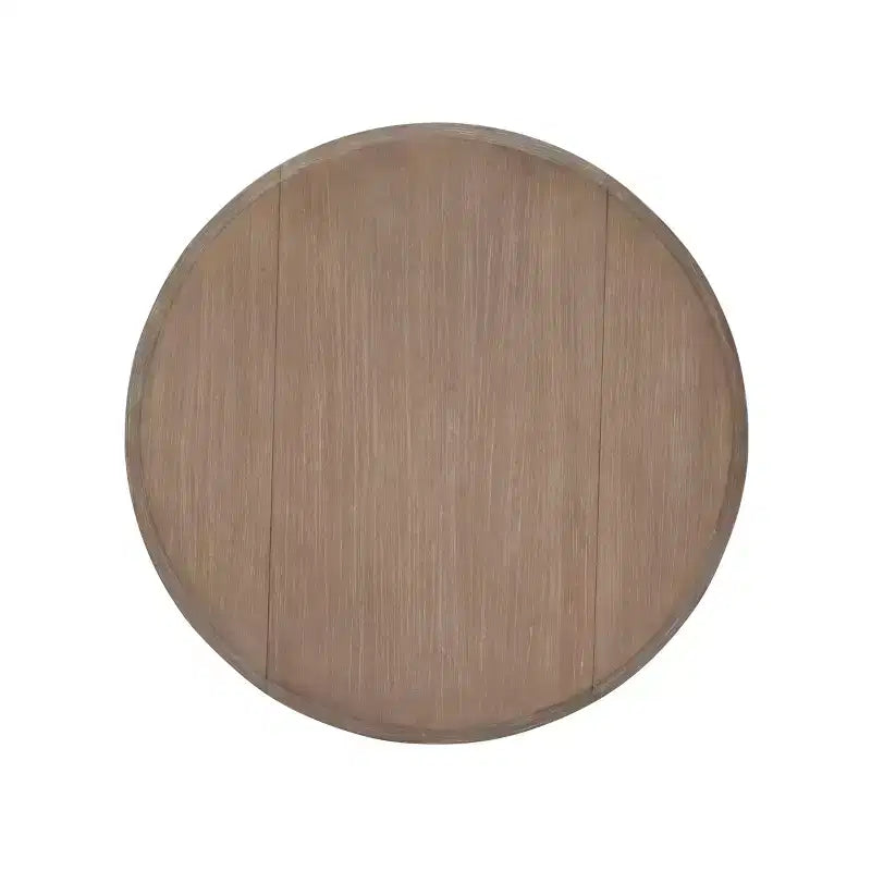 Torino Mesas de Comedor Tradicionales Marrón Rústico - Linon: Madera Maciza, Para 4 Personas, 42" de Diámetro