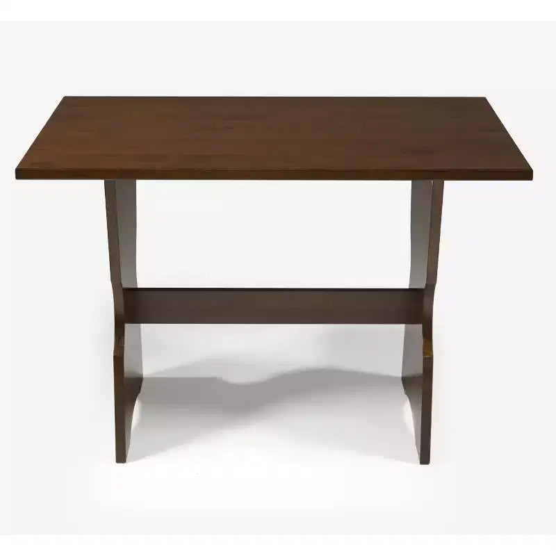 Juego de comedor de rincón en forma de L Colby de 3 piezas con banco sin respaldo, color marrón - Linon: Estructura de madera, 5 asientos, base de caballete