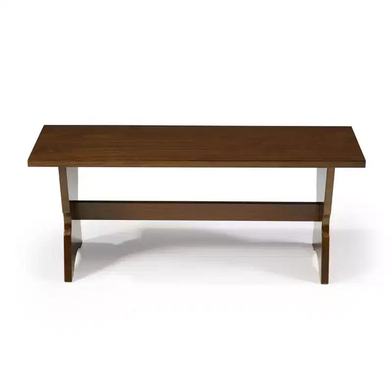 Juego de comedor de rincón en forma de L Colby de 3 piezas con banco sin respaldo, color marrón - Linon: Estructura de madera, 5 asientos, base de caballete
