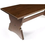 Juego de comedor de rincón en forma de L Colby de 3 piezas con banco sin respaldo, color marrón - Linon: Estructura de madera, 5 asientos, base de caballete