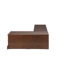 Juego de comedor de rincón en forma de L Colby de 3 piezas con banco sin respaldo, color marrón - Linon: Estructura de madera, 5 asientos, base de caballete