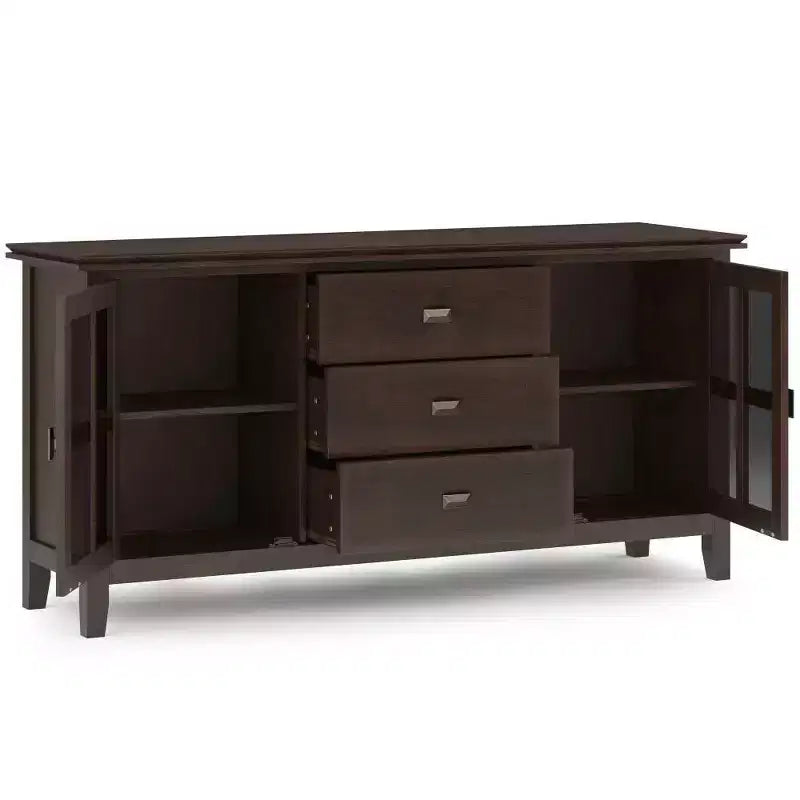 Large Stratford Sideboard Buffet Dark Chestnut Brown - WyndenHall