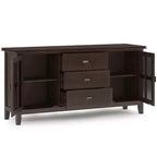 Large Stratford Sideboard Buffet Dark Chestnut Brown - WyndenHall