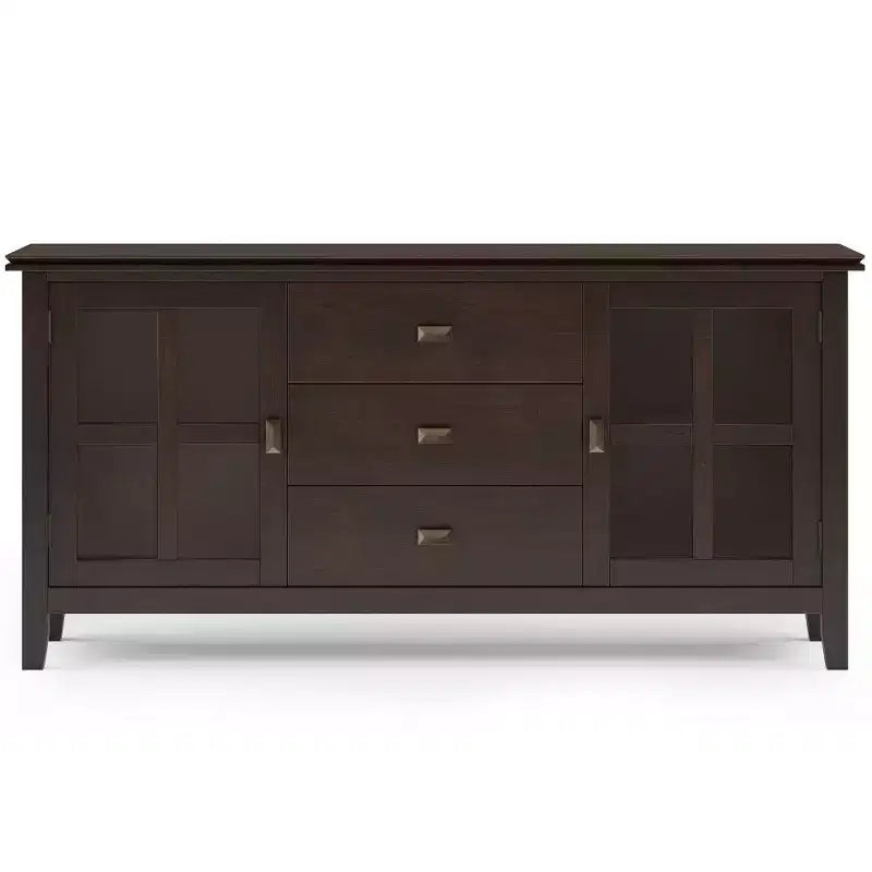 Aparador buffet grande Stratford de color castaño oscuro - WyndenHall