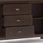 Aparador buffet grande Stratford de color castaño oscuro - WyndenHall