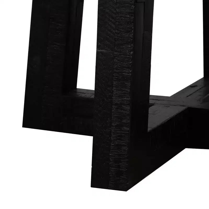 Mesa de comedor redonda de hormigón y acacia Manchester Modern, gris - Armen Living