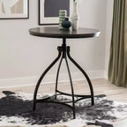 Mesa Powell Tormo de altura de barra, redonda, ajustable, gris