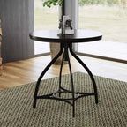 Mesa Powell Tormo de altura de barra, redonda, ajustable, gris