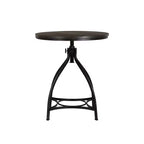 Mesa Powell Tormo de altura de barra, redonda, ajustable, gris