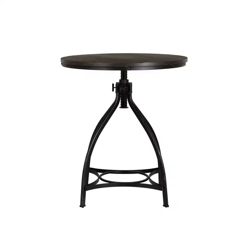 Mesa Powell Tormo de altura de barra, redonda, ajustable, gris