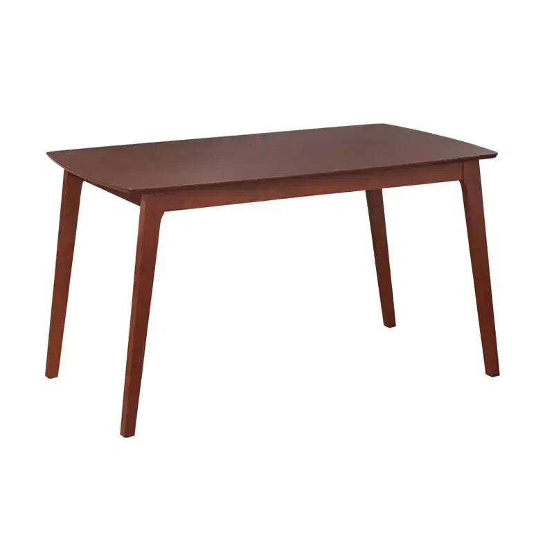 Buylateral Archer Mid Century Modern Solid Beechwood Rectangular Dining Table Walnut: Solid Beech, Mid-Century Design, Seats 6