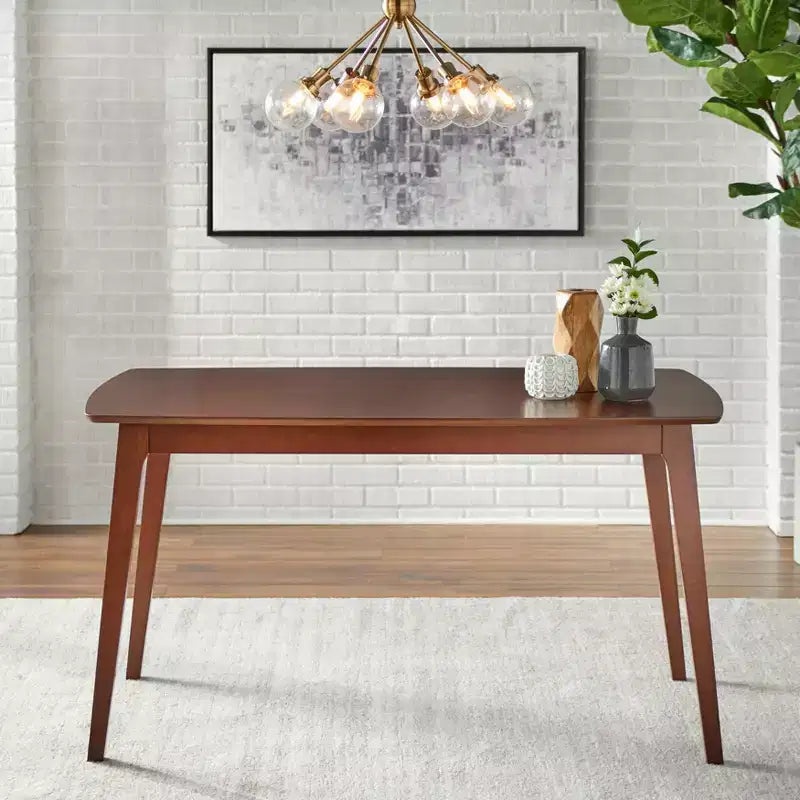 Mesa de comedor rectangular de haya maciza Buylateral Archer de estilo moderno de mediados de siglo Nogal: Haya maciza, Diseño de mediados de siglo, Capacidad para 6 personas
