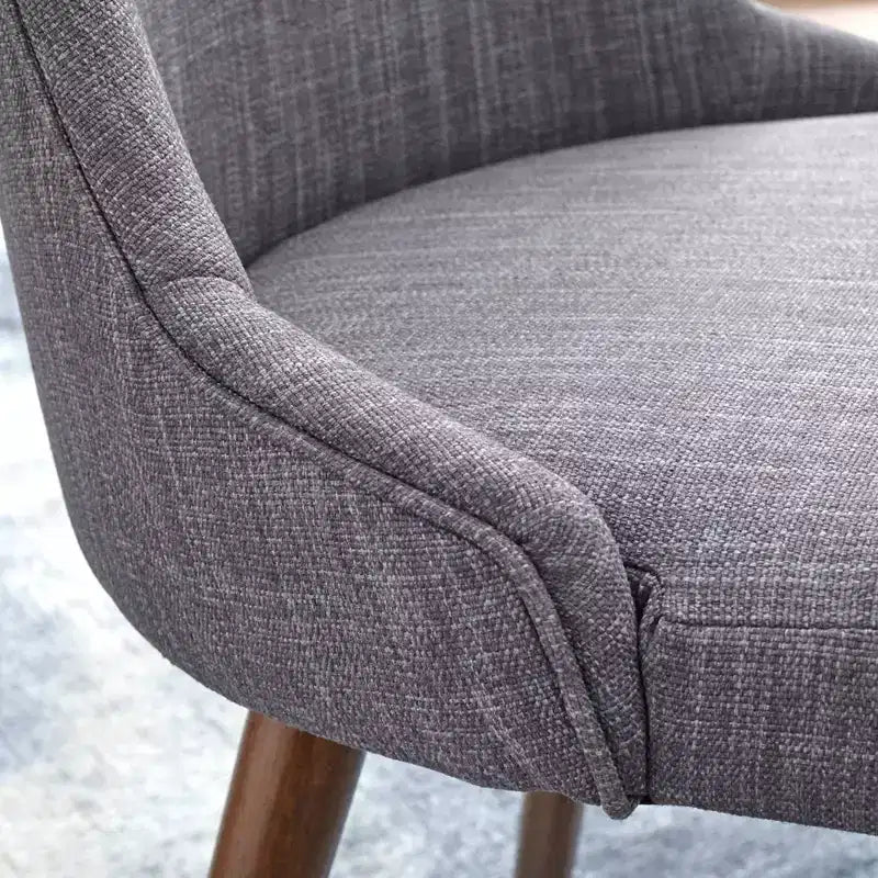 Juego de comedor redondo de 3 piezas Buylateral Saville moderno de mediados de siglo con imitación de mármol Nogal/Gris
