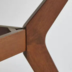 Juego de comedor redondo de 3 piezas Buylateral Saville moderno de mediados de siglo con imitación de mármol Nogal/Gris