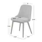 Juego de comedor redondo de 3 piezas Buylateral Saville moderno de mediados de siglo con imitación de mármol Nogal/Gris