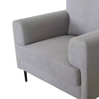 Sillón Kyrene de 41" de lino gris claro - Acme Furniture: Sillón auxiliar tapizado con patas de metal