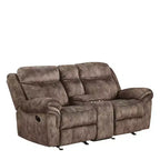 Sofá Zubaida de Acme Furniture en terciopelo bicolor chocolate