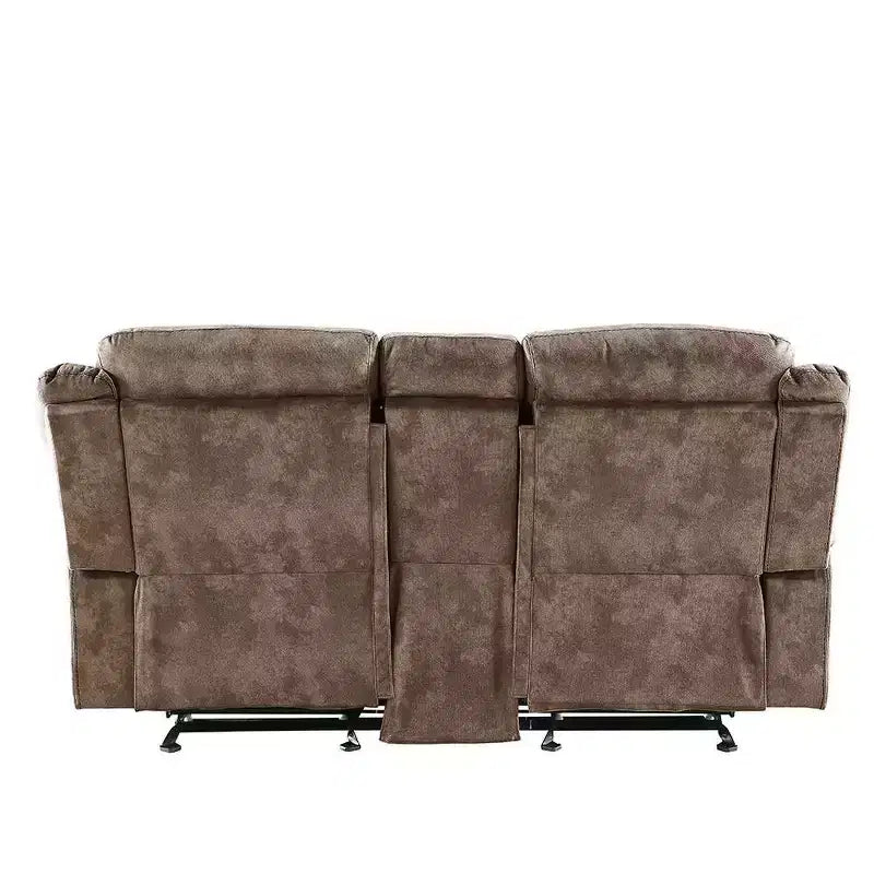 Sofá Zubaida de Acme Furniture en terciopelo bicolor chocolate
