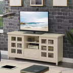 Mueble para TV con 1 cajón Newport Park Lane para televisores de hasta 65": vitrinas de cristal, organizador de cables - Breighton Home