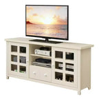 Mueble para TV con 1 cajón Newport Park Lane para televisores de hasta 65": vitrinas de cristal, organizador de cables - Breighton Home