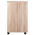 Juego de escritorio modular Kenner de 3 piezas con 2 cajones y 3 estantes de madera recuperada - Winsome