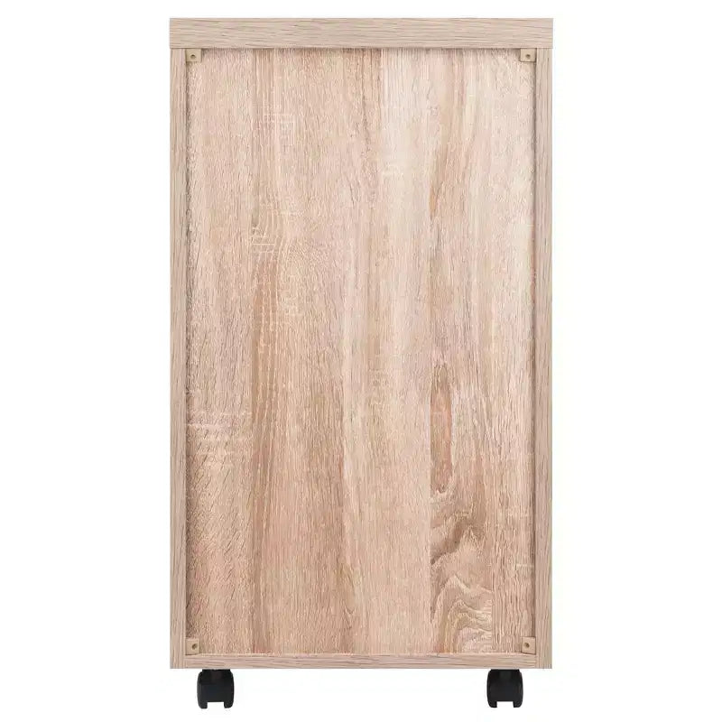 Juego de escritorio modular Kenner de 3 piezas con 2 cajones y 3 estantes de madera recuperada - Winsome
