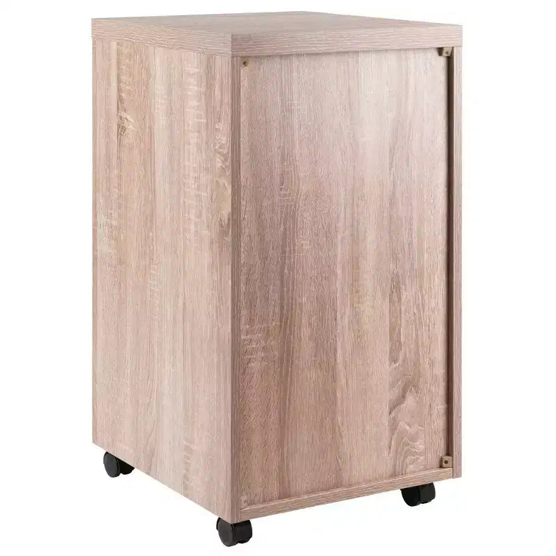 Juego de escritorio modular Kenner de 3 piezas con 2 cajones y 3 estantes de madera recuperada - Winsome