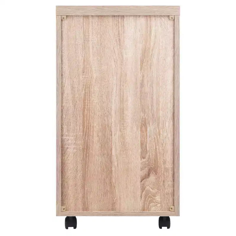 Juego de escritorio modular Kenner de 3 piezas con 2 cajones y 3 estantes de madera recuperada - Winsome