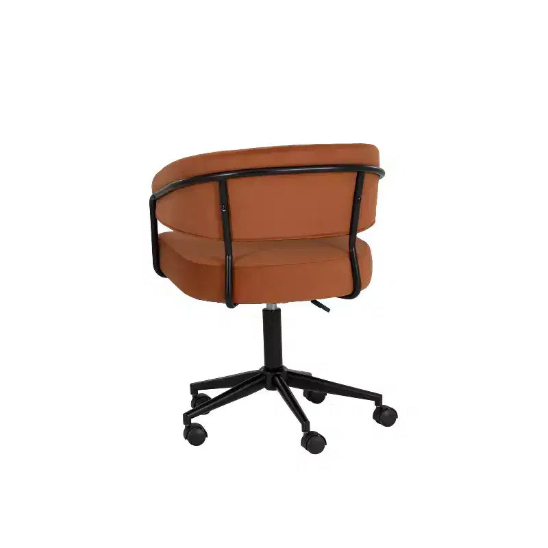 Silla de oficina Prestwick de Linon, color caramelo