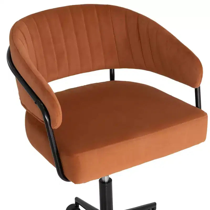 Silla de oficina Prestwick de Linon, color caramelo