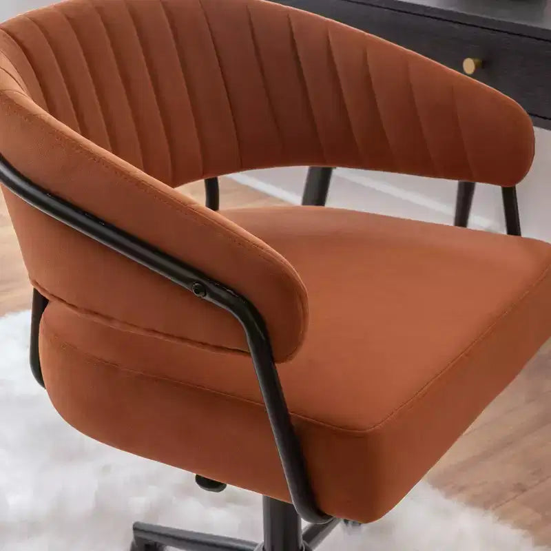 Silla de oficina Prestwick de Linon, color caramelo