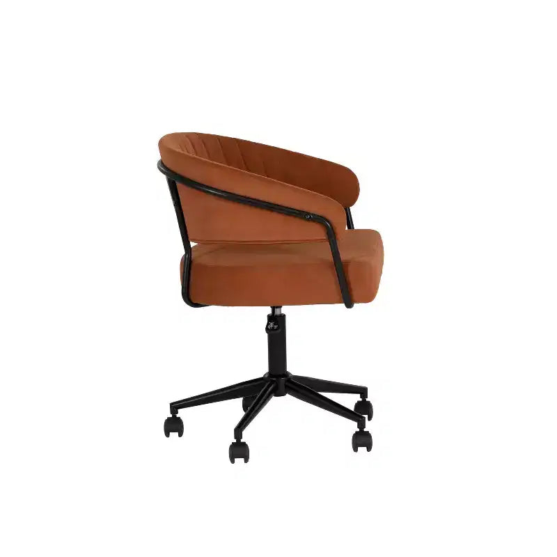 Silla de oficina Prestwick de Linon, color caramelo