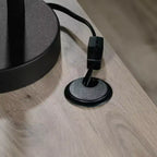 Escritorio en forma de L Sauder Summit Station de Roble Laurel: Muebles de oficina en casa con archivador y gestión de cables
