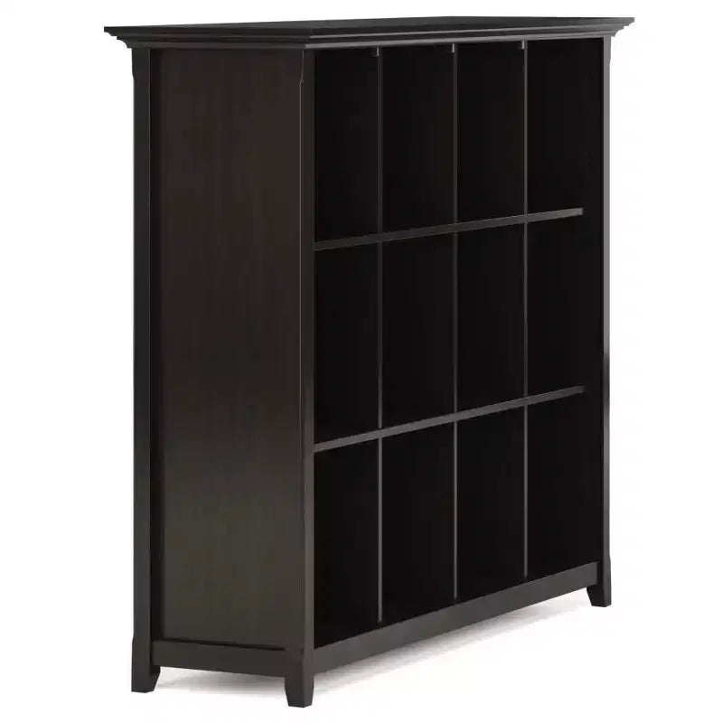 Estantería de almacenamiento Halifax de 12 cubos WyndenHall de 48", marrón nogal: estilo de transición, estructura de pino y madera contrachapada, estantes fijos