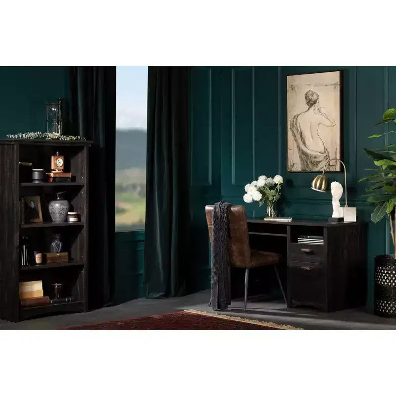 Estantería de 4 estantes Gascony de 57,75" de color negro - South Shore
