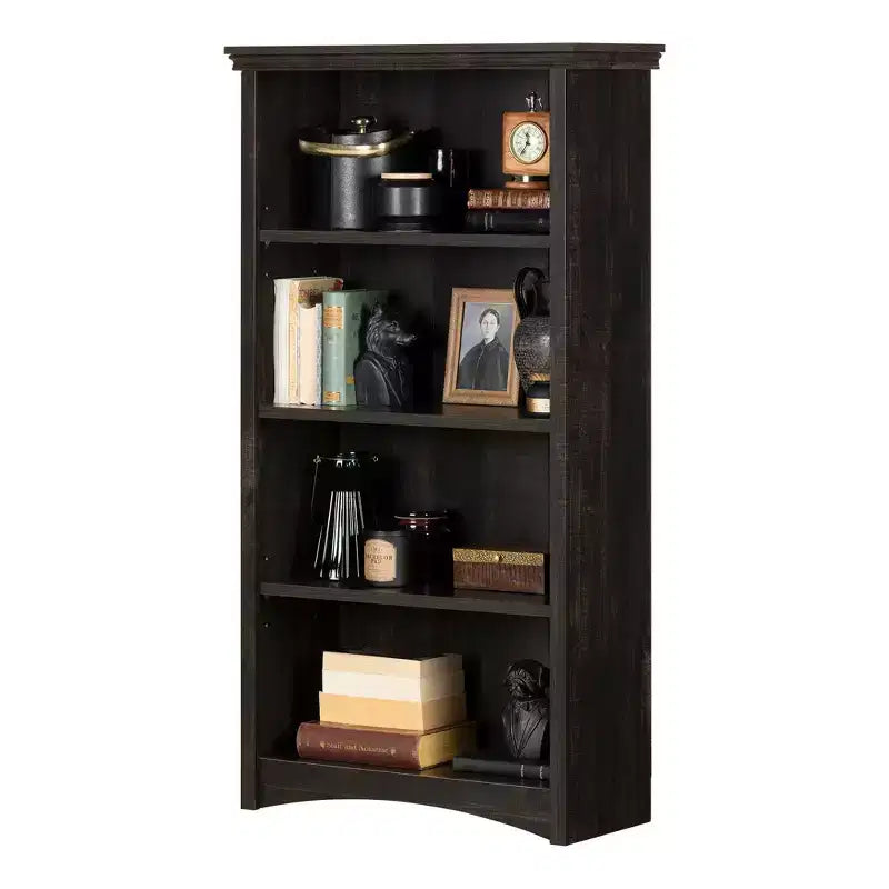 Estantería de 4 estantes Gascony de 57,75" de color negro - South Shore