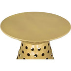 Alaterre Furniture Kian Side Table Hierro Dorado: Pedestal, Moderno, No Requiere Montaje, Capacidad de 100 kg