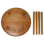 Mesa de centro - Tapa de madera maciza de cerezo - Flora Home