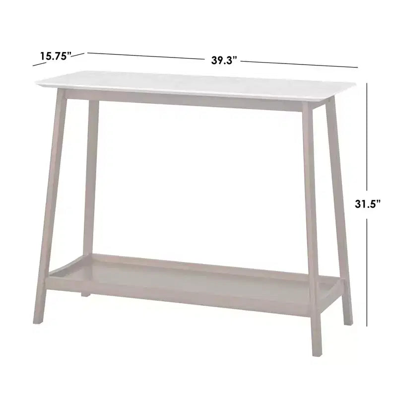 Mesa Consola Buylateral Jhovies - Nogal: Cubierta de Mármol Sintético, Recibidor, Pasillo, Diseño Estrecho