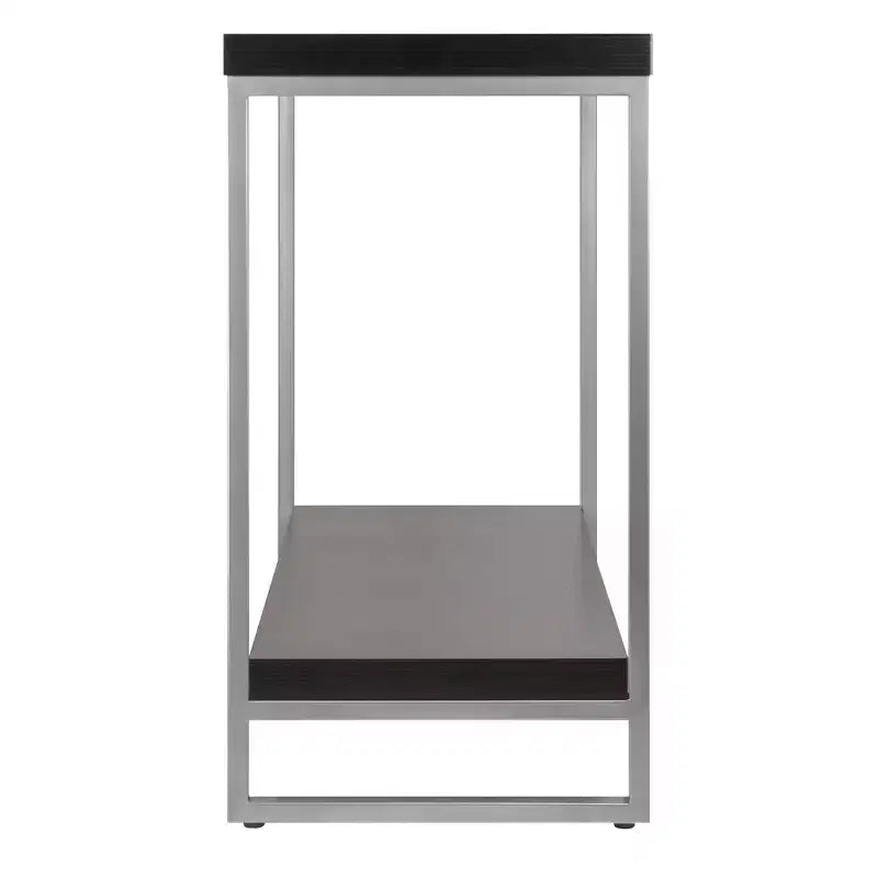 Mesa Consola Jared, Tubo de Acero Esmaltado - Espresso Oscuro - Winsome: Acento para Entrada, Estante Inferior de Almacenamiento