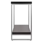 Mesa Consola Jared, Tubo de Acero Esmaltado - Espresso Oscuro - Winsome: Acento para Entrada, Estante Inferior de Almacenamiento