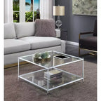 Mesa de centro cuadrada Royal Crest Chrome - Breighton Home