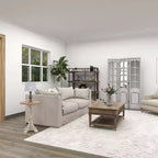 Mesa auxiliar de abeto chino estilo casa de campo gris - Olivia y May: Pedestal, Uso en interiores, Forma redonda