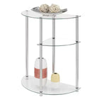 Breighton Home Designs2Go Classic Glass 3 Tier Display Entryway Hall Table de vidrio/cromo