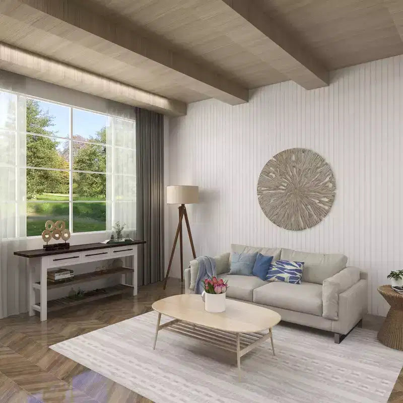 Mesa Consola Rectangular de Madera Estilo Casa de Campo Blanca - Olivia & May