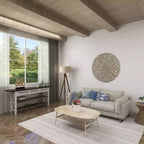 Mesa Consola Rectangular de Madera Estilo Casa de Campo Blanca - Olivia & May