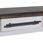 Mesa Consola Rectangular de Madera Estilo Casa de Campo Blanca - Olivia & May