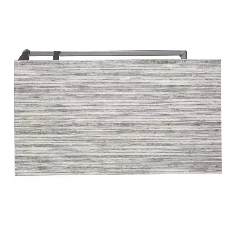 Mesa auxiliar contemporánea de hierro y madera gris claro - Olivia & May: Mesa auxiliar de sofá, mesa auxiliar en forma de C de 26 pulgadas de alto
