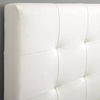 Cama Plataforma de Polipiel Macie Queen Blanca - Eco Dream